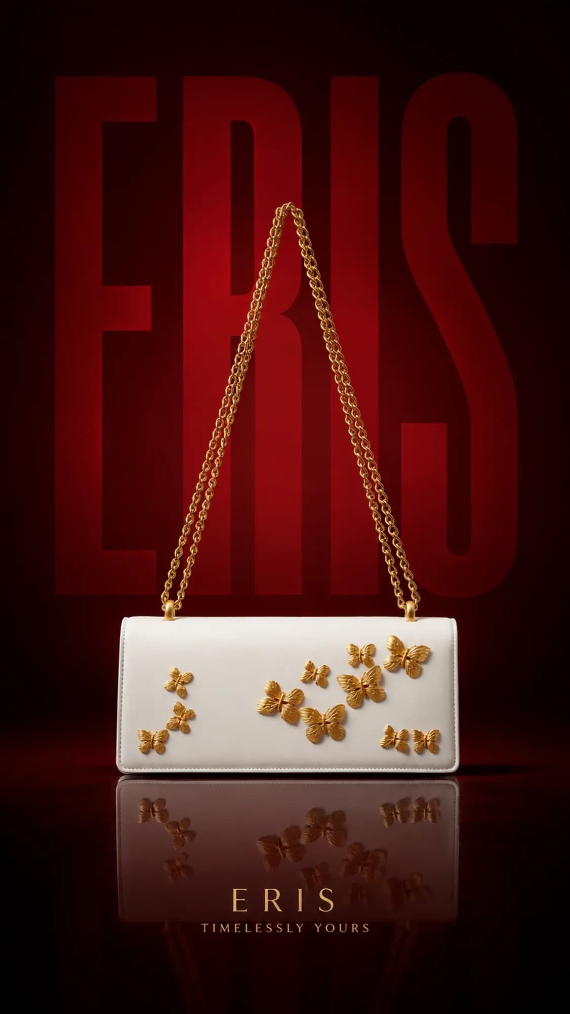 White Butterfly Chain Shoulder Bag for Women | ERIS