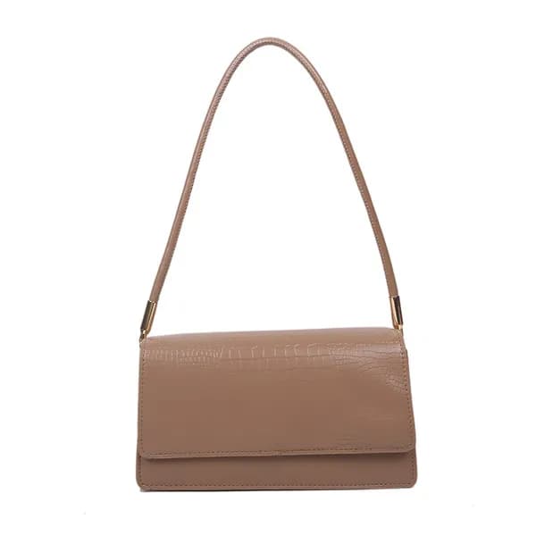 ERIS Crocodile Pattern Underarm Bag – Black