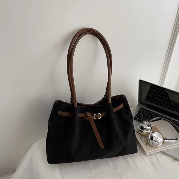 ERIS Large Stitch Detail Tote Bag – Everyday Shoulder Handbag