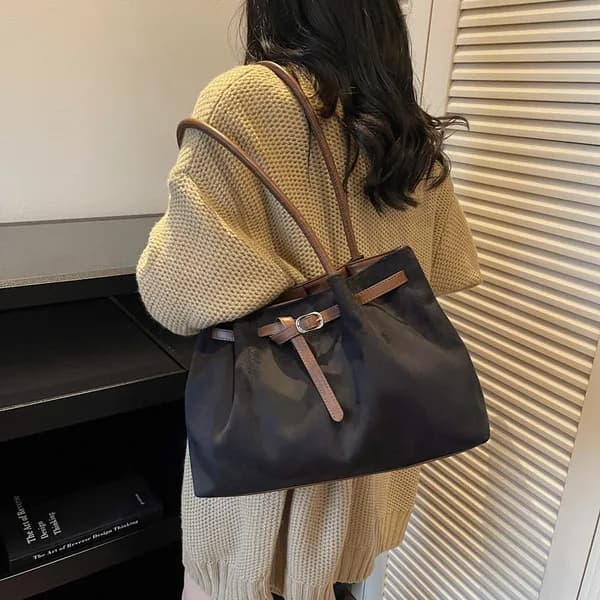 ERIS Large Stitch Detail Tote Bag – Everyday Shoulder Handbag